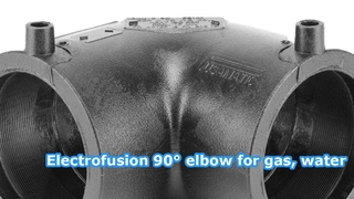 PE100 Electrofusion 90° Elbow DN20-250mm | 4.0mm Fusamatic Auto Pin | PN16 Water / 10 Bar Gas