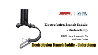 Electrofusion Branch Saddle - Underclamp PE100, 4mm Automatic Pin, 40-63mm Outlet