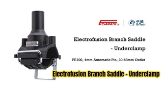 Electrofusion Branch Saddle - Underclamp PE100, 4mm Automatic Pin, 20-63mm Outlet