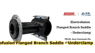 Electrofusion Flanged Branch Saddle - Underclamp PE100, 4mm Automatic Pin, Outlet 90-125 X DN80-100