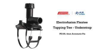 Electrofusion Flextee Tapping Tee - Understrap PE100, 4mm Automatic Pin