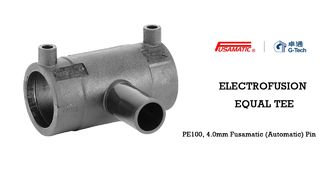 PE100 Electrofusion Reducing Tee DN20x32-200x110 | 4.0mm Fusamatic Auto Pin | Water PN16 / Gas 