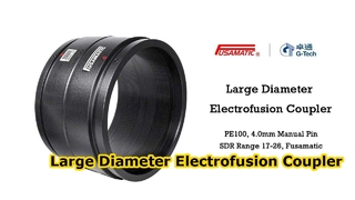 Large Diameter Electrofusion Coupler PE100, 4.0mm Manual Pin, SDR Range 17-26, Fusamatic