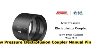 Low Pressure Electrofusion Coupler PE100, 4.0mm Manual Pin, Water PN10