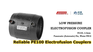 LOW PRESSURE ELECTROFUSION COUPLERPE100, 4.0mm Fusamatic (Automatic) Pin, Water PN10